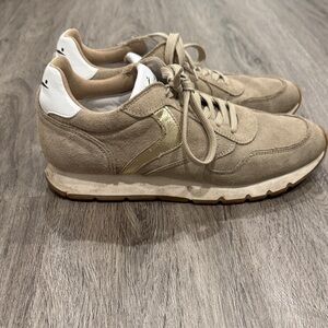 Voile Blanche Tan and Gold Women's Sneakers